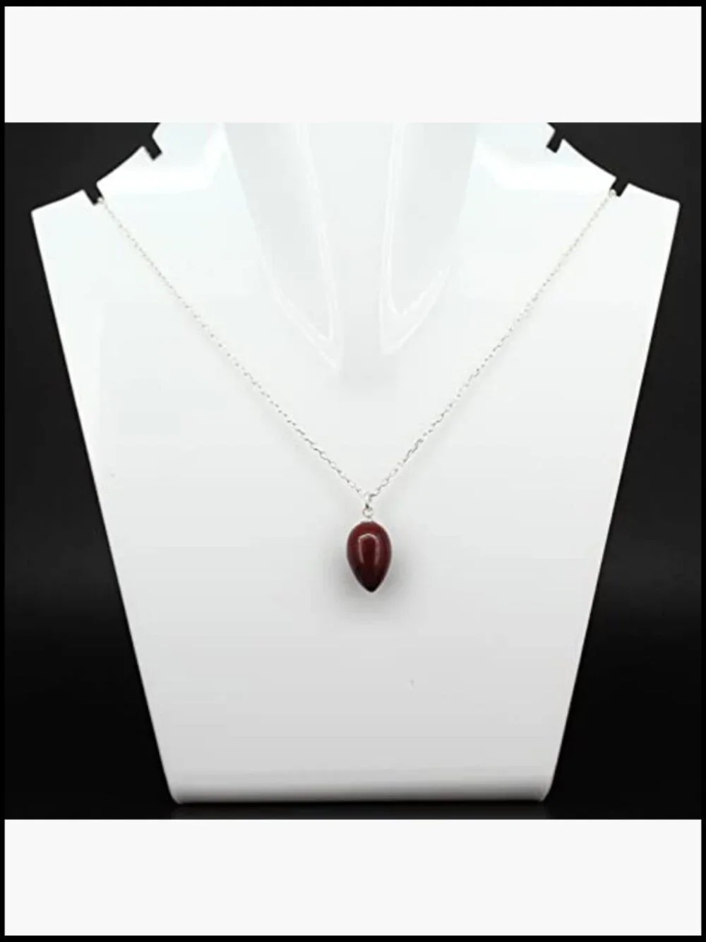 Natural Gemstone Pendant Necklace 925 Sterling Silver Adjustable Chain